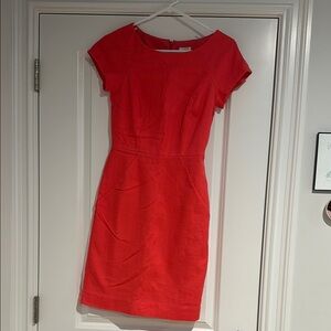 J. Crew Coral-Colored and Tailored Basketweave Dress - 00